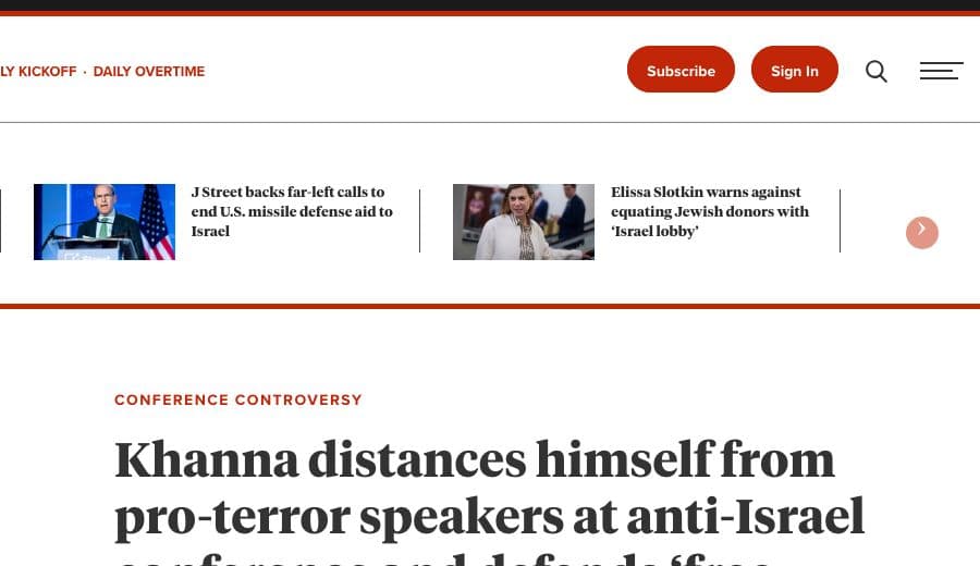 Khanna to appear at conference featuring pro-terrorism, antisemitic speakers
